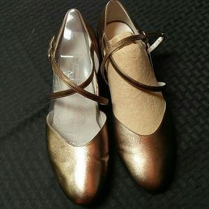 Pewter Italian leather Werner Kern Italian made dance shoe